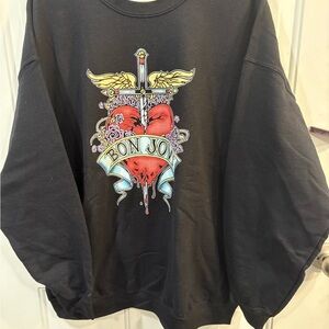 Bon Jovi Black Graphic Sweatshirt